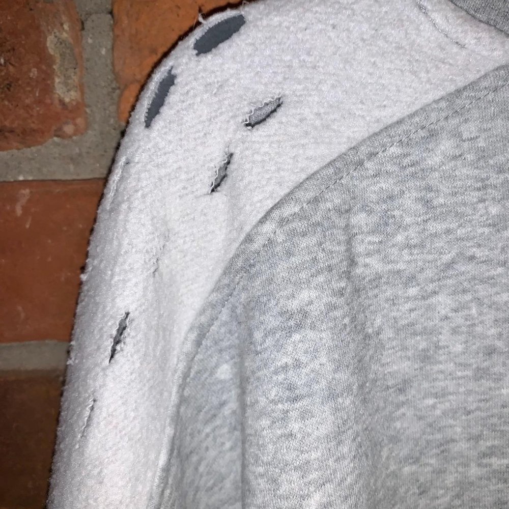 Code Mode Gray Distressed Oversized Sweatshirt L - image 7